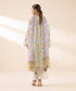 Women's Unstitched Textured Lawn Embroidered Multi 3 Piece Suit